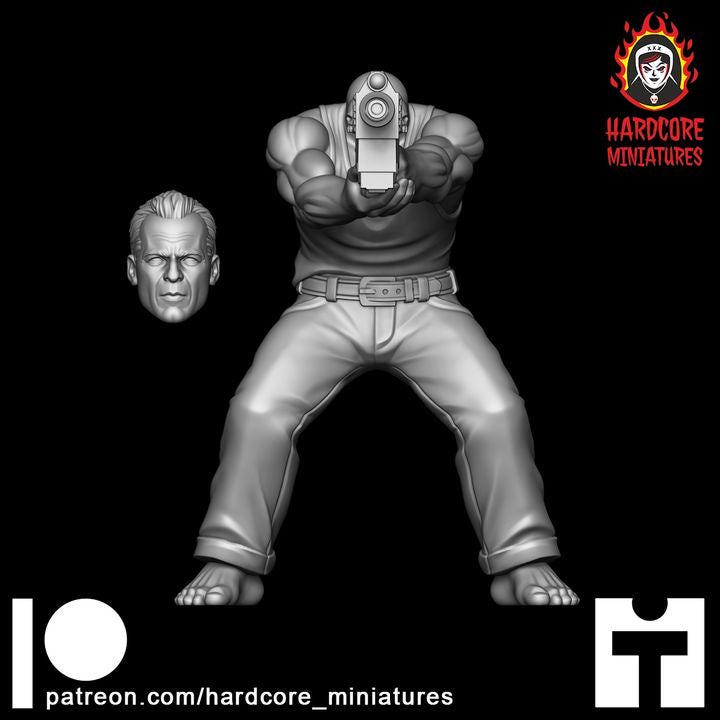 Hero Cop | Hollywood Action Hero Sci-Fi Wargaming Miniatures | Hardcore Miniatures