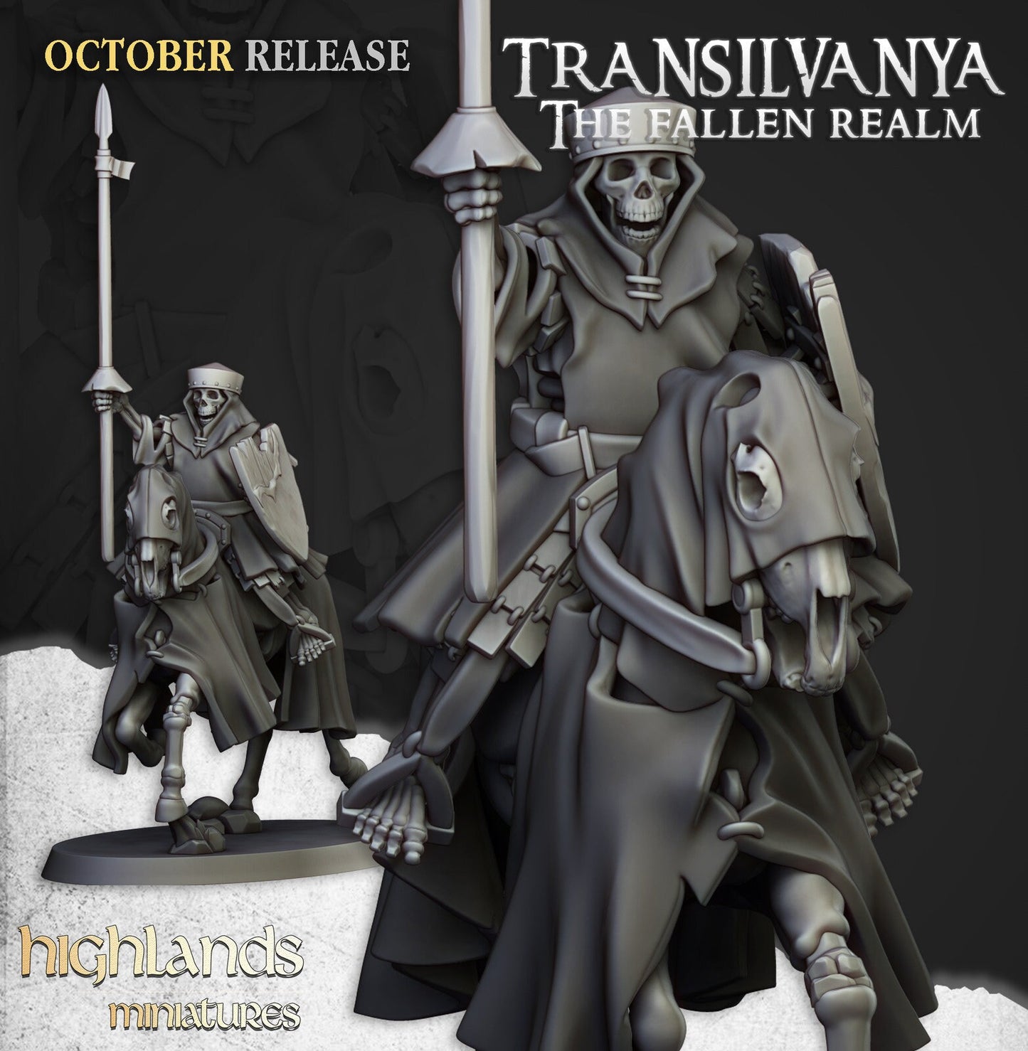 Transilvanya Mounted Skeleton Warriors | Transilvanya Army Collection | Highland Miniatures