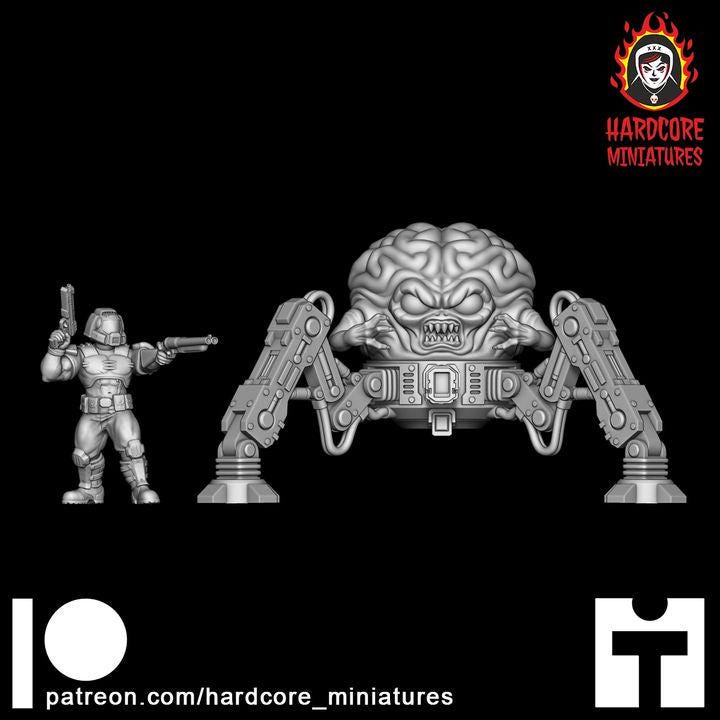 Arachno Brain Demon | Alien Horror Sci-Fi Wargaming Miniature | Hardcore Miniatures