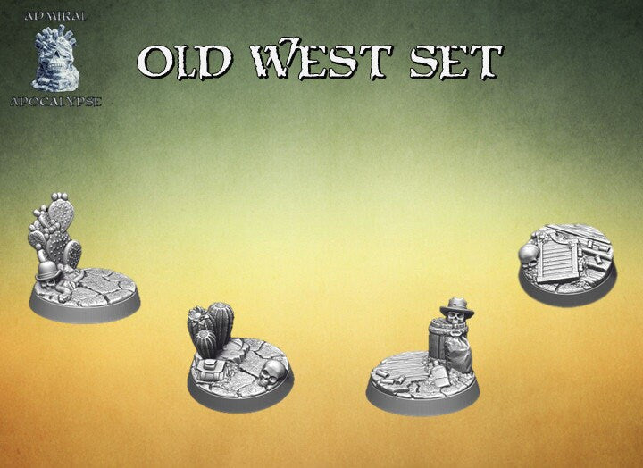 Wild West Scenic Bases | Frontier Wargaming Bases | Admiral Apocalypse
