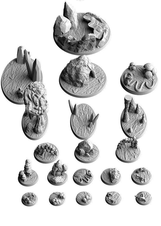 Cave Rock Base Toppers for Fantasy Wargaming