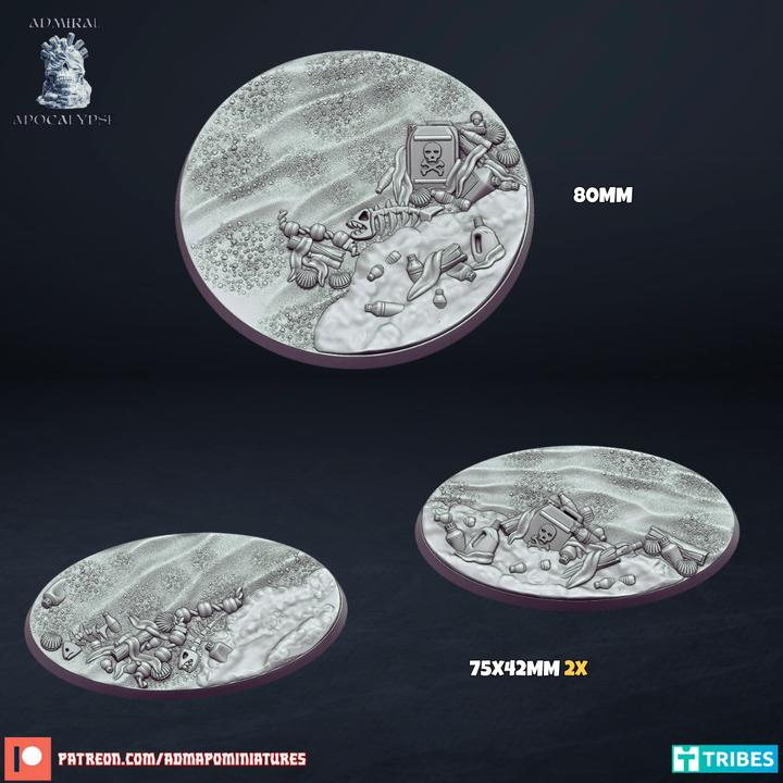 Polluted Seashore Scenic Bases | Post-Apocalyptic Coastal Wargaming Bases | Admiral Apocalypse