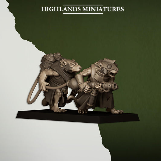 Sewer Rats Heavy Weapons Teams | Sewer Rats Army Collection | Highland Miniatures