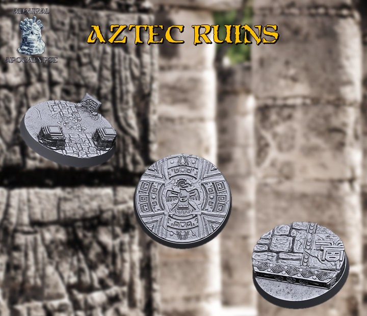 Aztec Scenic Bases | Mesoamerican Temple Wargaming Bases | Admiral Apocalypse