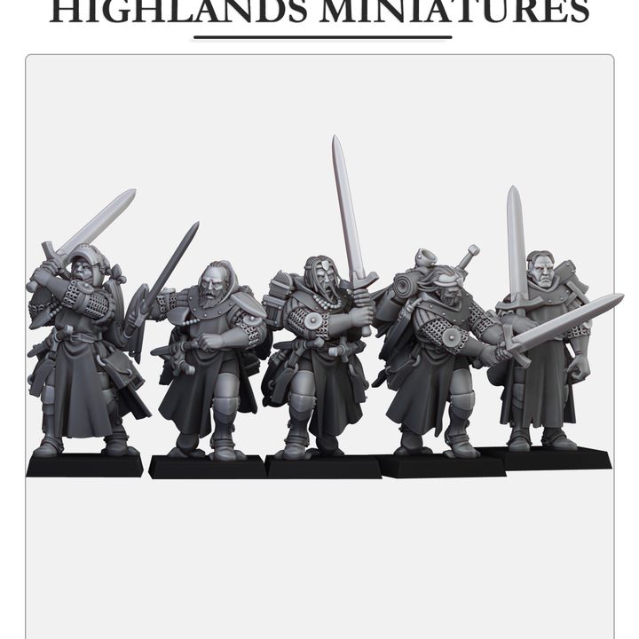 Gallia Dismounted Questing Knights | Gallia Army Collection | Highland Miniatures
