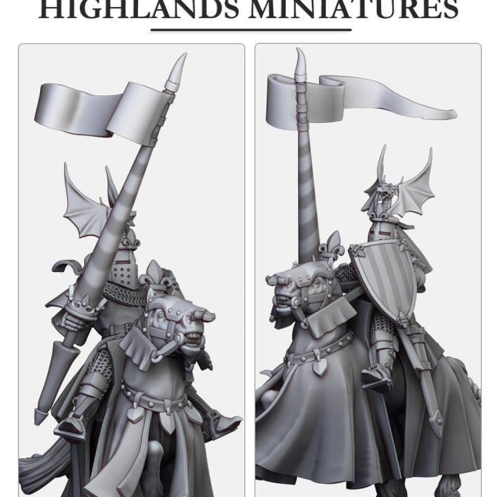 Sir Jaume Duke of Gallia on Warhorse | Gallia Army Collection | Highland Miniatures