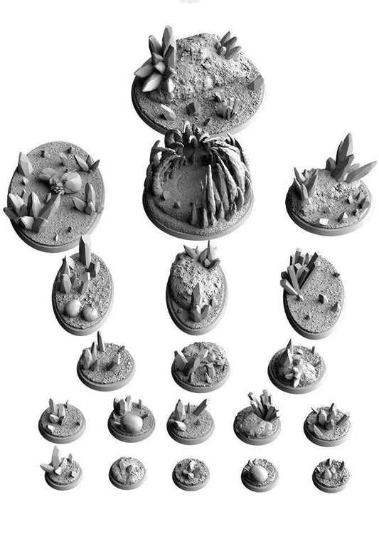 Crystal World Bases for Sci-Fi & Fantasy Wargaming