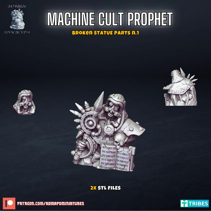 Machine Cult Robot Statues & Sandstorm Effects | Industrial Sci-Fi Scatter & Basing Bits | Admiral Apocalypse
