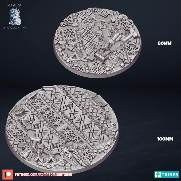 Gothic Cathedral Scenic Bases | Dark Fantasy Wargaming Bases | Admiral Apocalypse