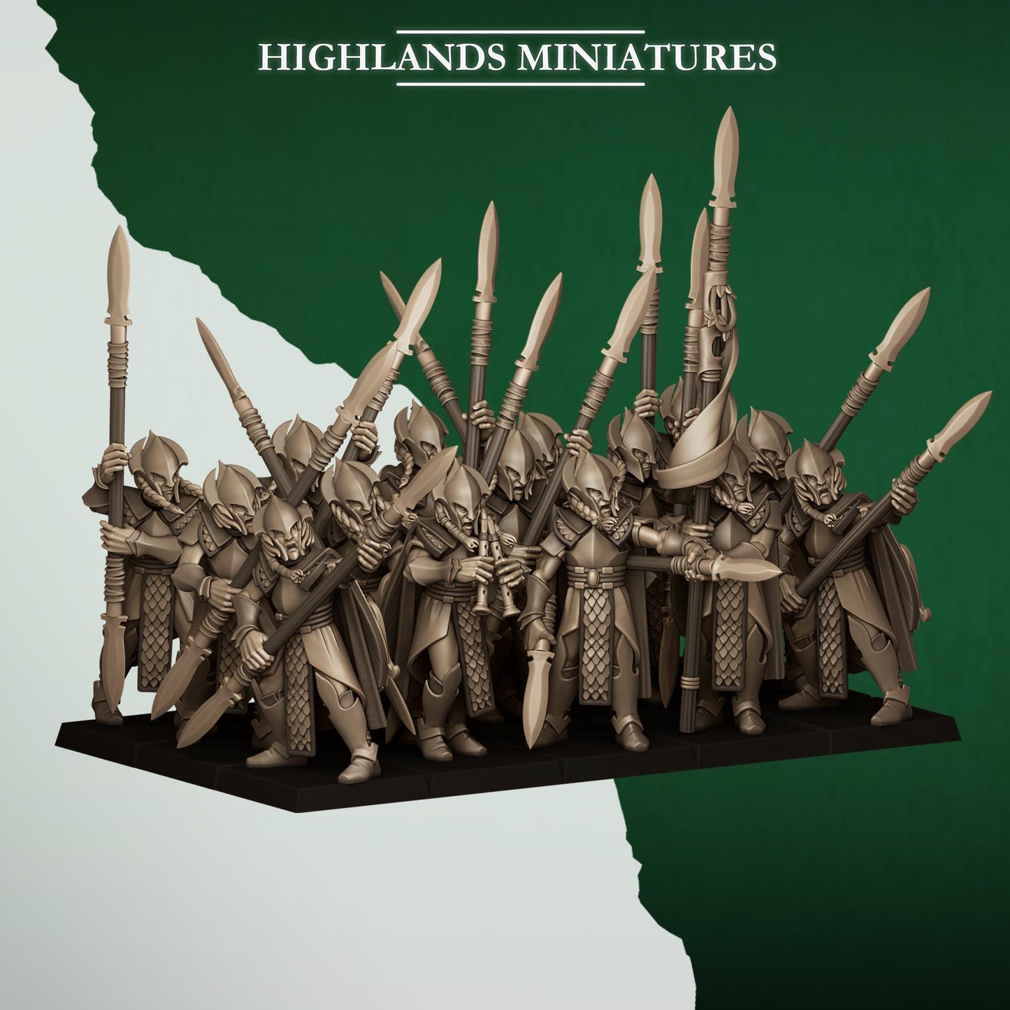 Feral Elves on foot with Spears