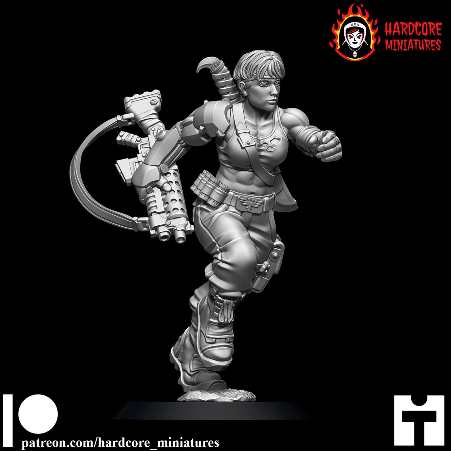 Female Human Fighters | Hollywood Sci-Fi Warrior Icons Wargaming Miniatures | Hardcore Miniatures