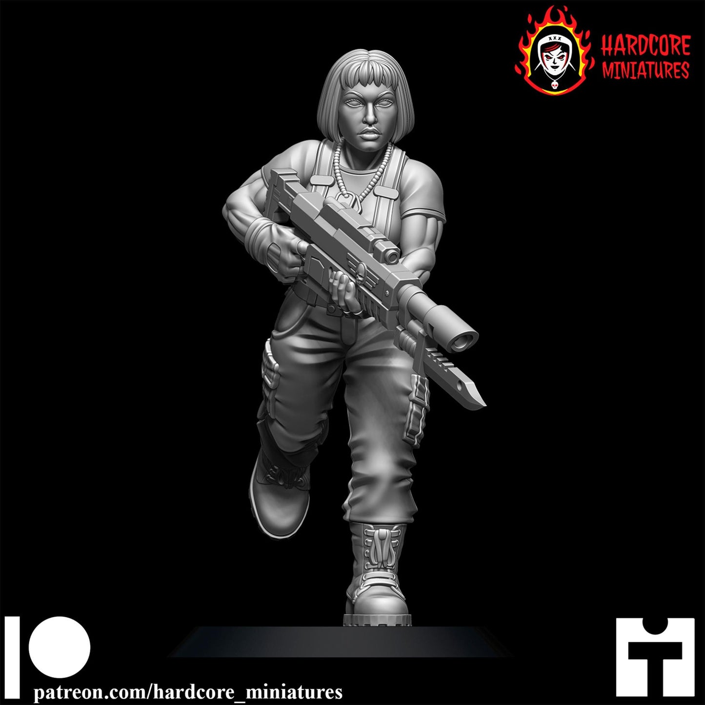 Female Human Fighters | Hollywood Sci-Fi Warrior Icons Wargaming Miniatures | Hardcore Miniatures