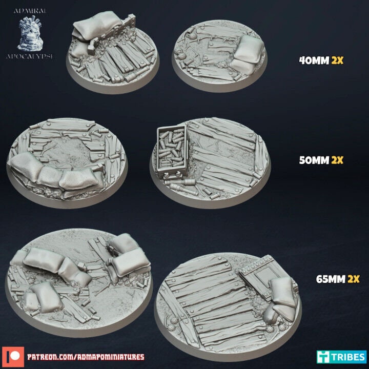 Trench Warfare Scenic Bases | Historical Wargaming Bases | Admiral Apocalypse