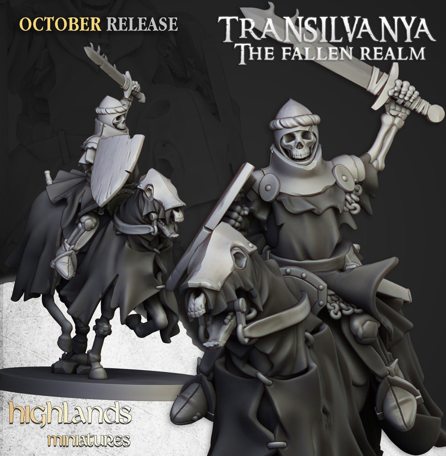 Transilvanya Mounted Skeleton Warriors | Transilvanya Army Collection | Highland Miniatures