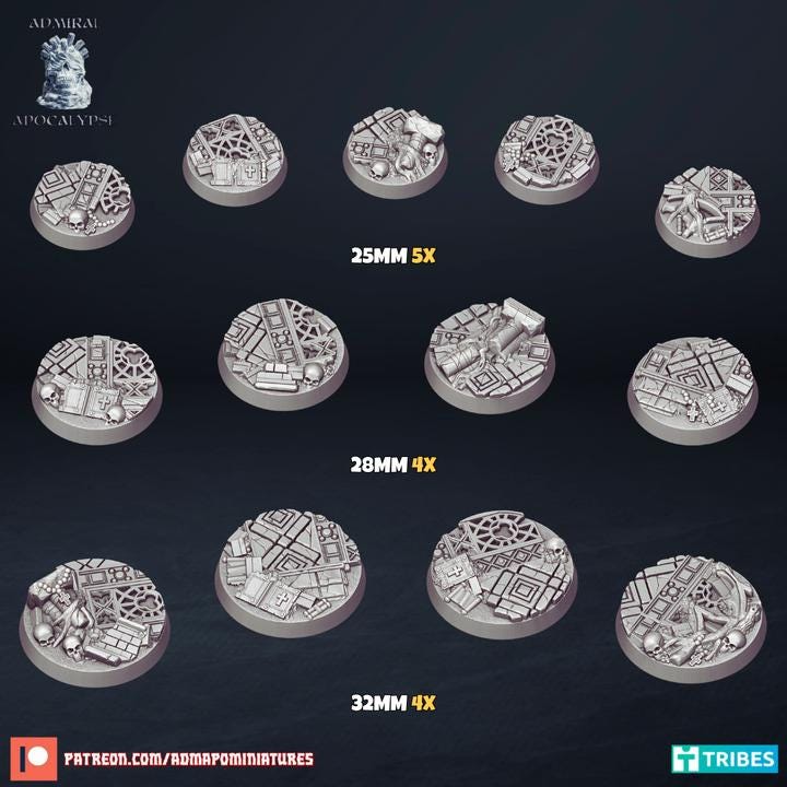 Gothic Cathedral Scenic Bases | Dark Fantasy Wargaming Bases | Admiral Apocalypse