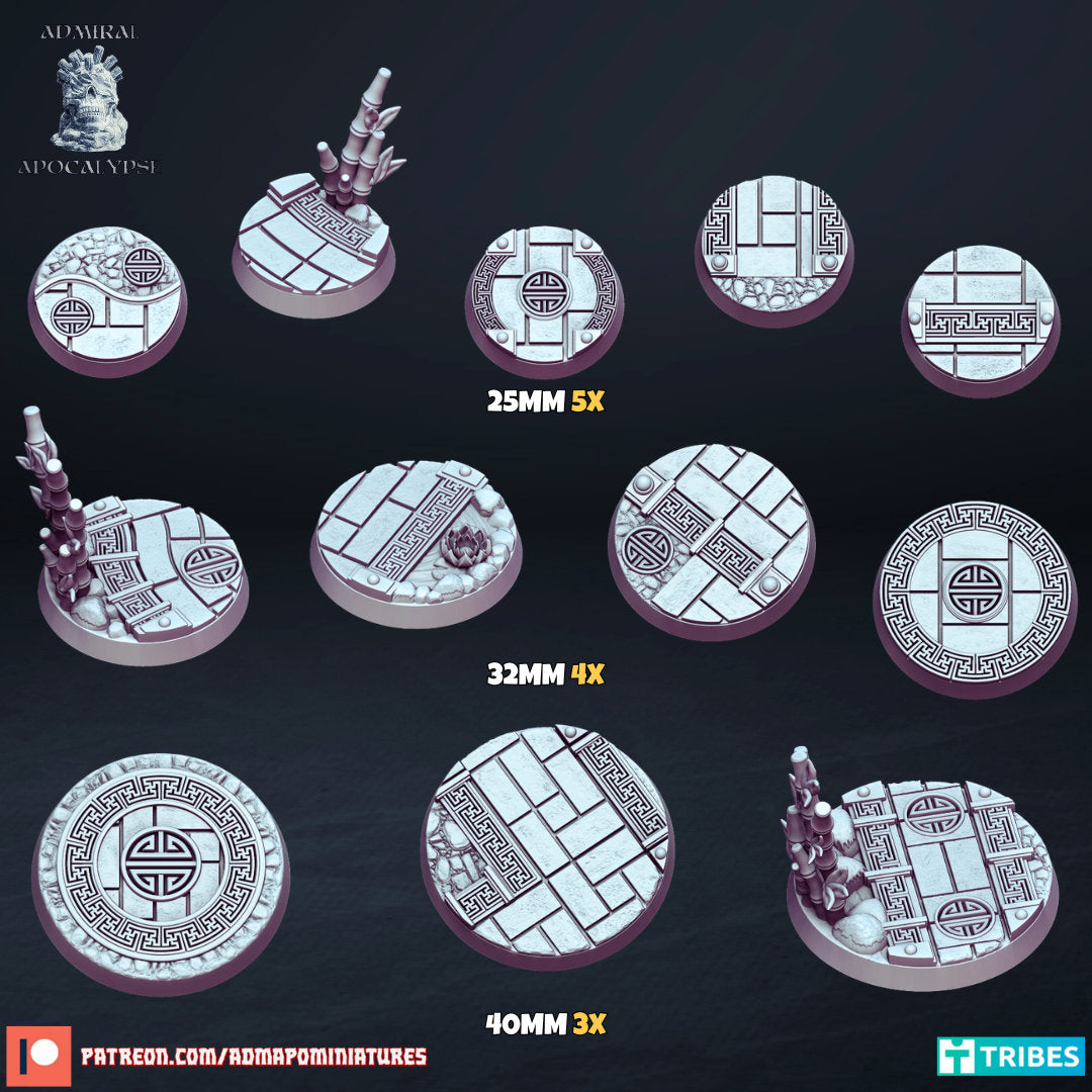 Asian Temple Scenic Bases | Eastern Fantasy Wargaming Bases | Admiral Apocalypse