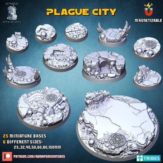 Plague Scenic Bases | Decay & Corruption Sci-Fi Wargaming Bases | Admiral Apocalypse