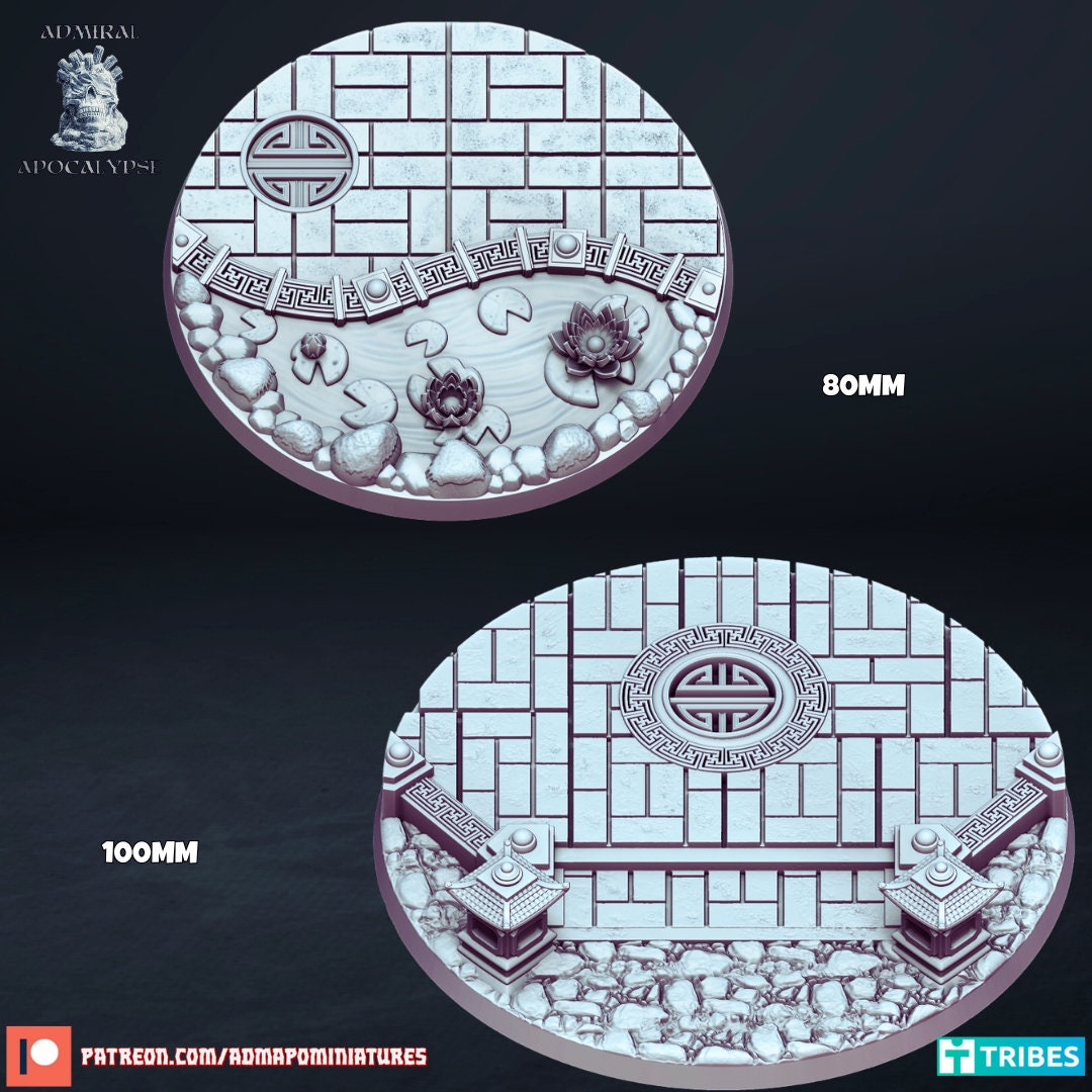 Asian Temple Scenic Bases | Eastern Fantasy Wargaming Bases | Admiral Apocalypse