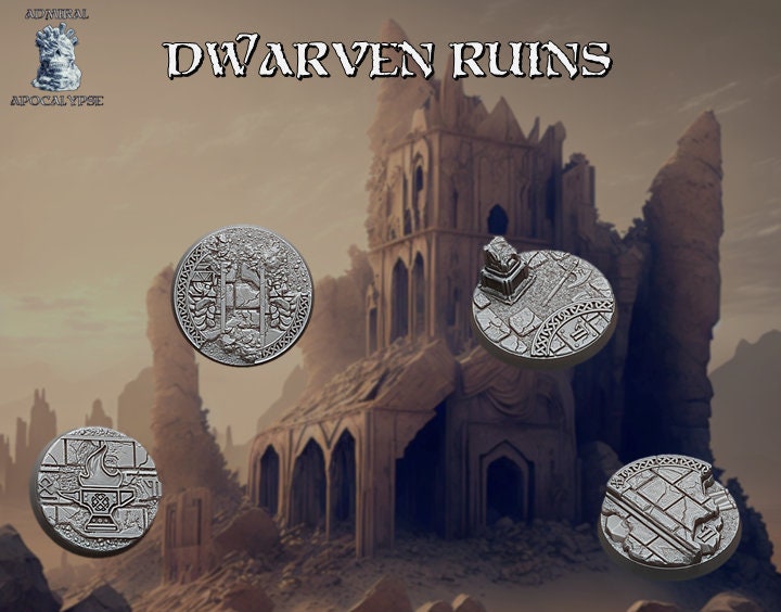 Dwarven Mines Scenic Bases | Underground Fantasy Wargaming Bases | Admiral Apocalypse