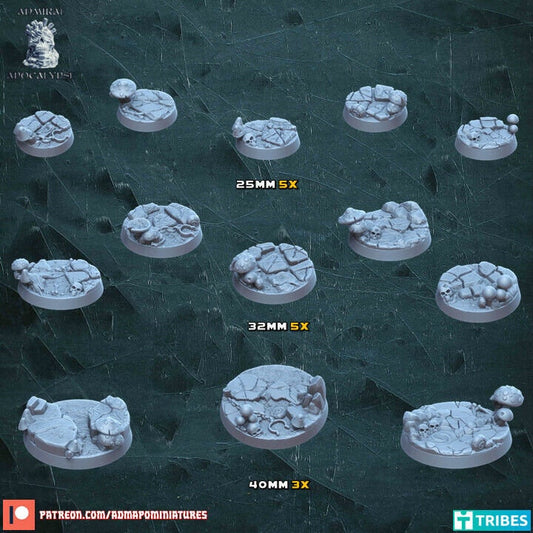 Mushroom Swamp Scenic Bases | Fungal Fantasy Wargaming Bases | Admiral Apocalypse
