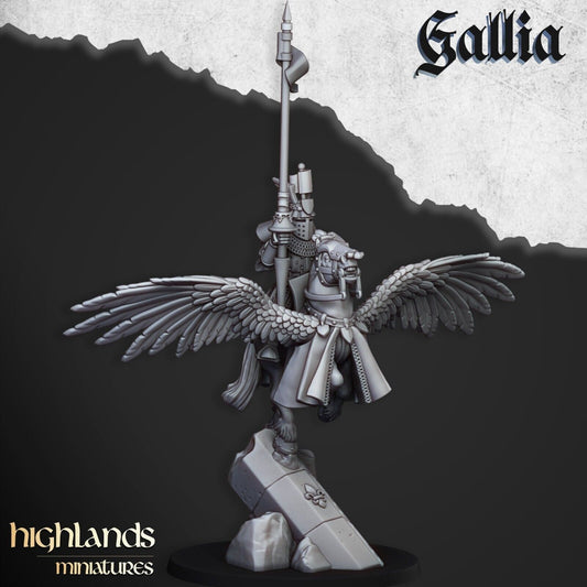 Gallia Knights on Pegasus | Gallia Army Collection | Highland Miniatures