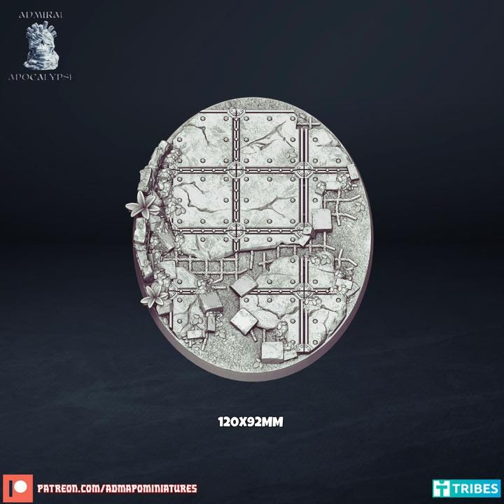 Derelict Industrial Zone Scenic Bases | Post-Apocalyptic Sci-Fi Wargaming Bases | Admiral Apocalypse