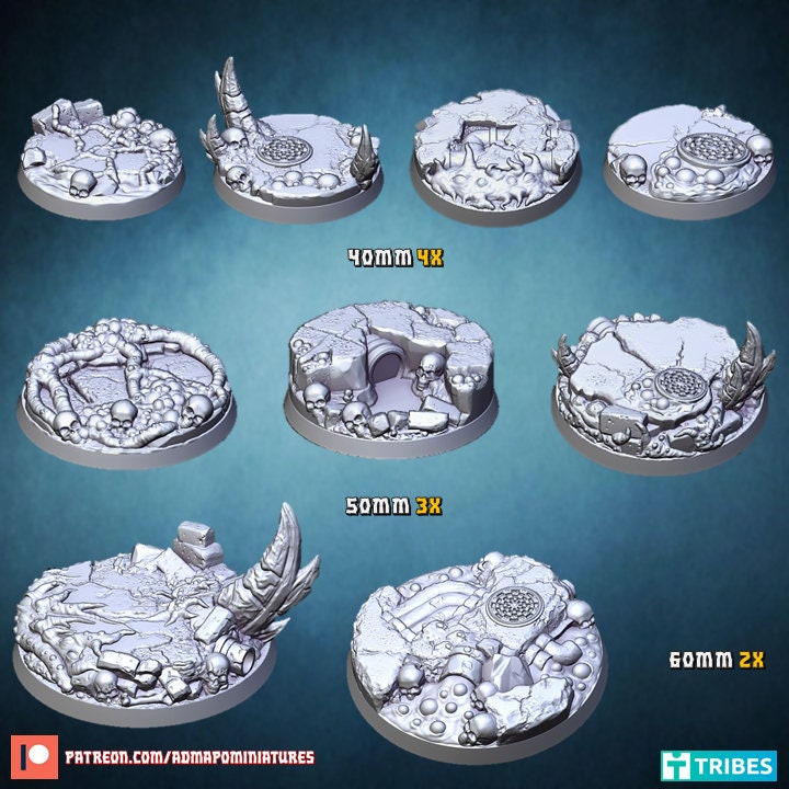 Plague Scenic Bases | Decay & Corruption Sci-Fi Wargaming Bases | Admiral Apocalypse