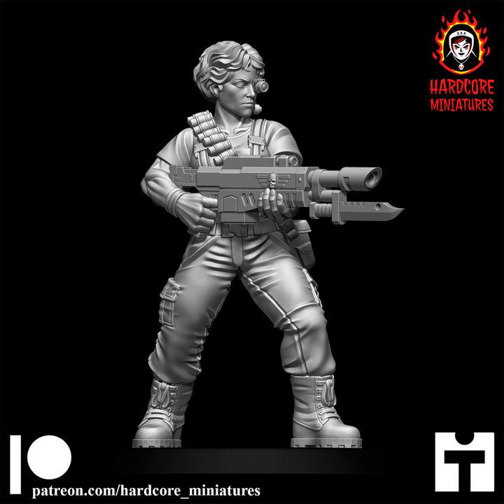 Female Jungle Fighters | Hollywood Sci-Fi Combat Veterans Wargaming Miniatures | Hardcore Miniatures