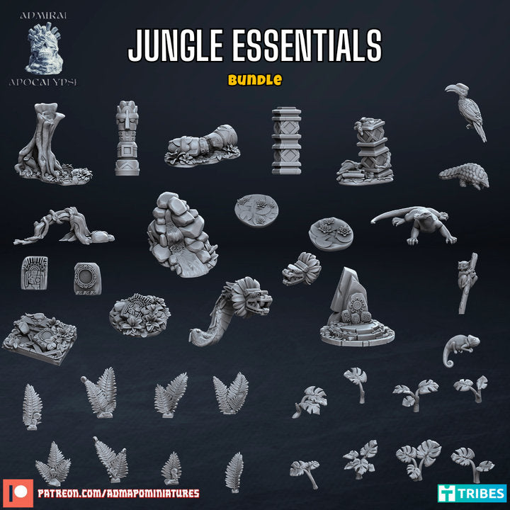 Jungle Scatter & Basing Bits | Alien Wilderness Sci-Fi Wargaming Bases | Admiral Apocalypse