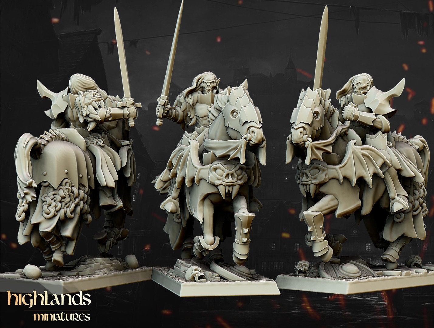 Transilvanya Vampire Knights (Mounted) | Transilvanya Army Collection | Highland Miniatures