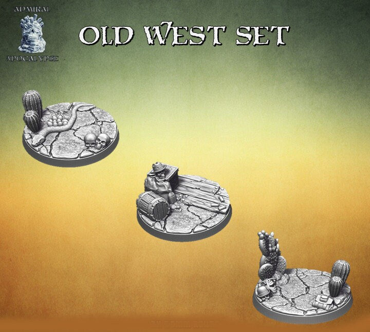 Wild West Scenic Bases | Frontier Wargaming Bases | Admiral Apocalypse