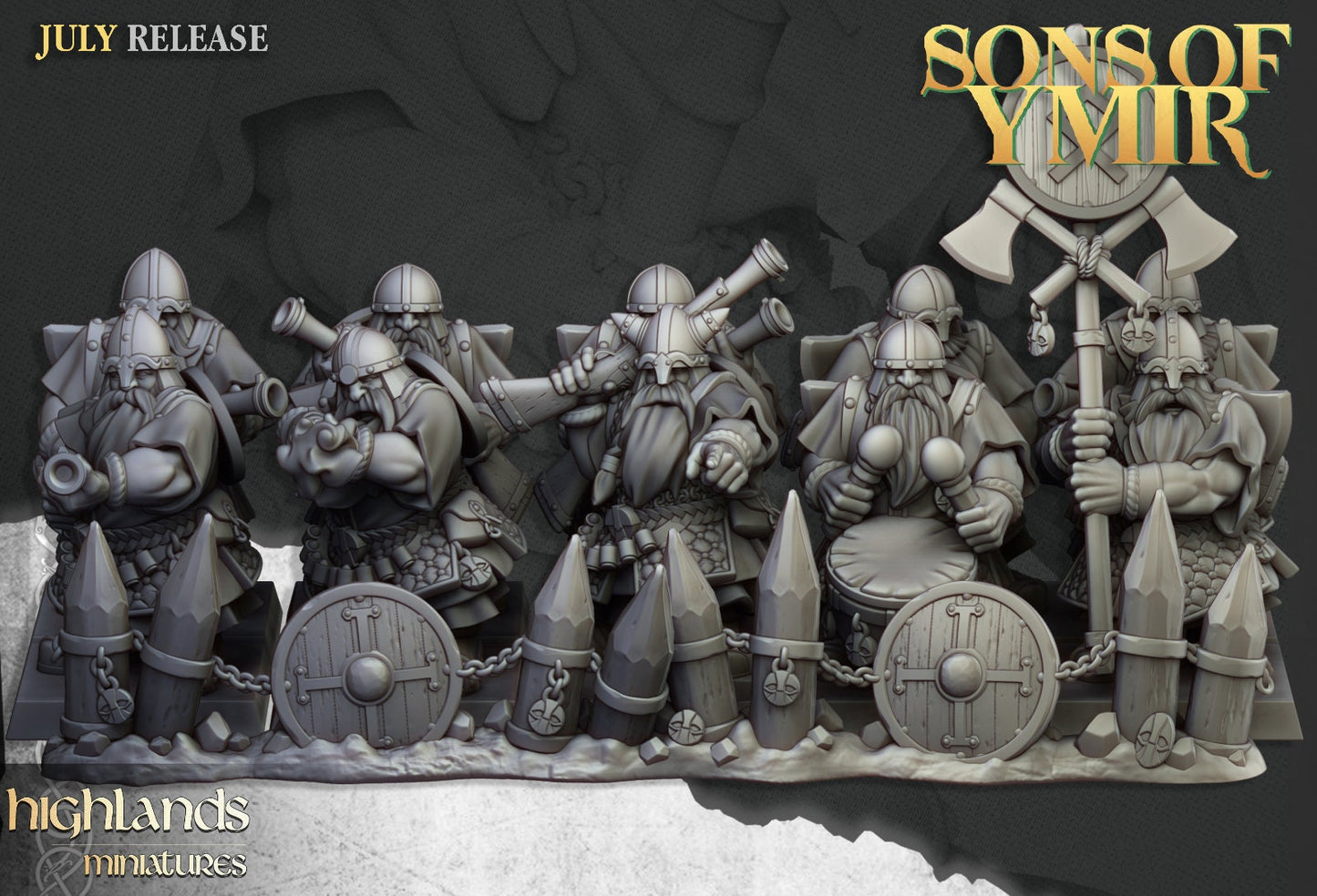 Dwarf Marksmen & Gunners | Sons of Ymir | Highland Miniatures