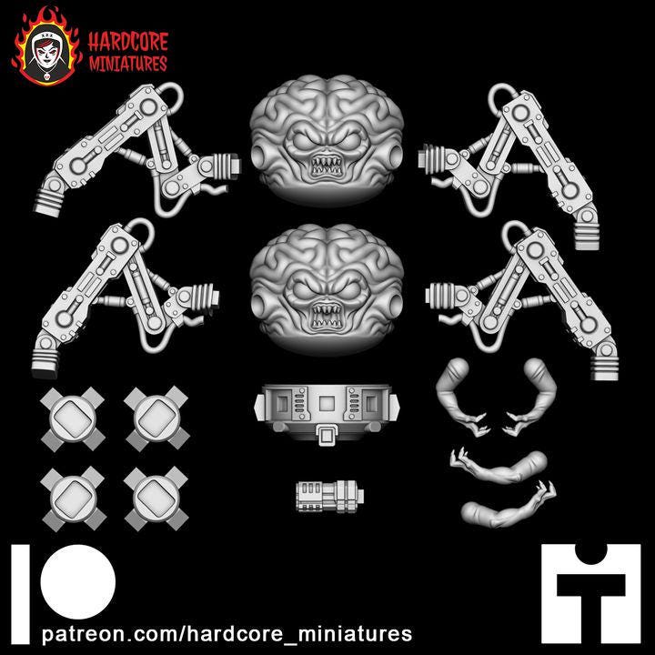 Arachno Brain Demon | Alien Horror Sci-Fi Wargaming Miniature | Hardcore Miniatures