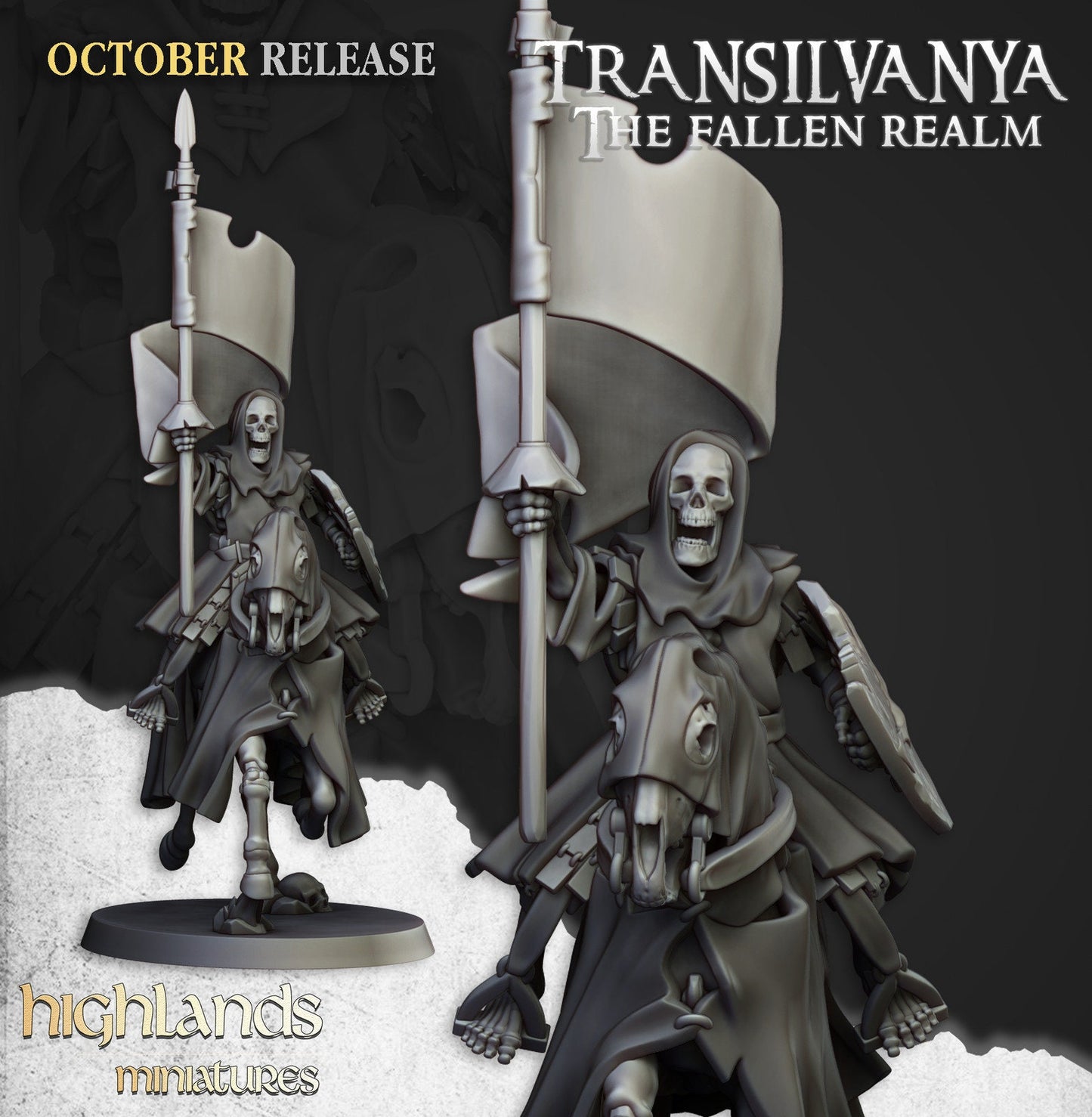 Transilvanya Mounted Skeleton Warriors | Transilvanya Army Collection | Highland Miniatures