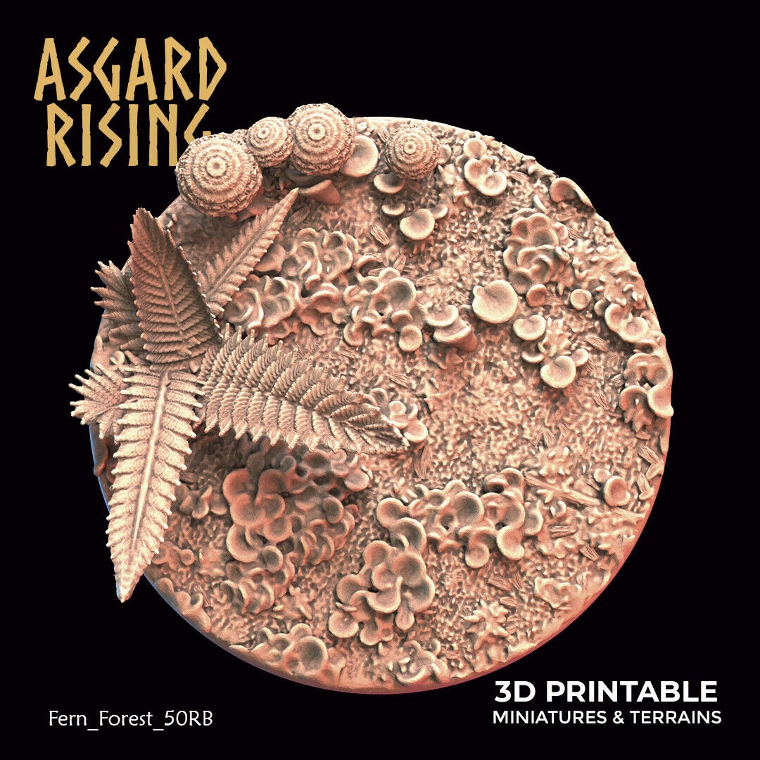 Fern Forest Scenic Bases for Fantasy Wargaming