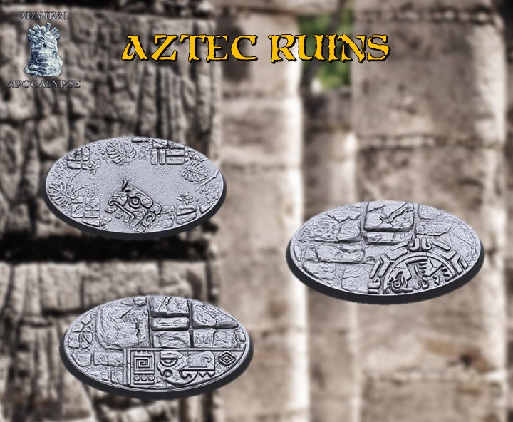 Aztec Scenic Bases | Mesoamerican Temple Wargaming Bases | Admiral Apocalypse