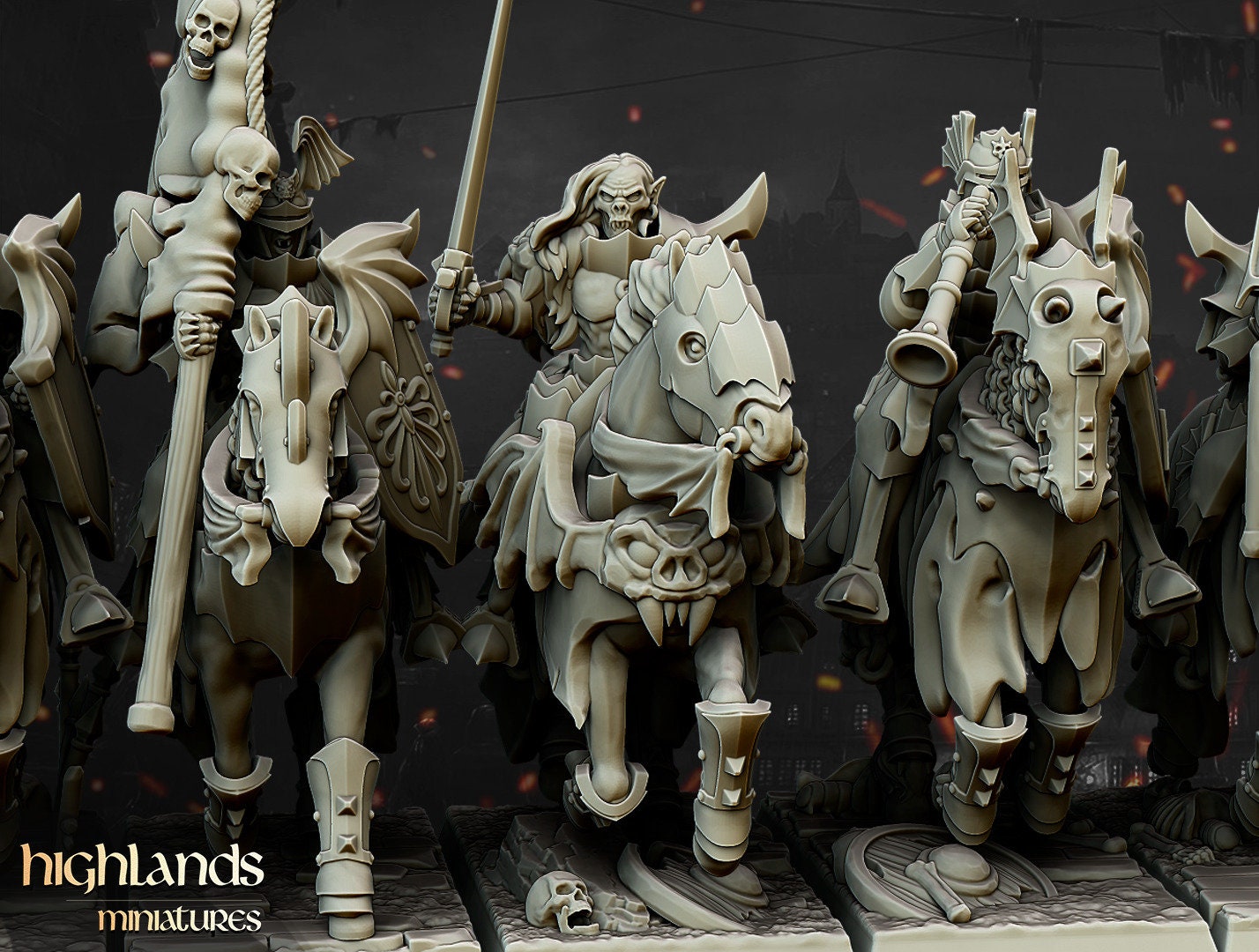 Transilvanya Vampire Knights (Mounted) | Transilvanya Army Collection | Highland Miniatures
