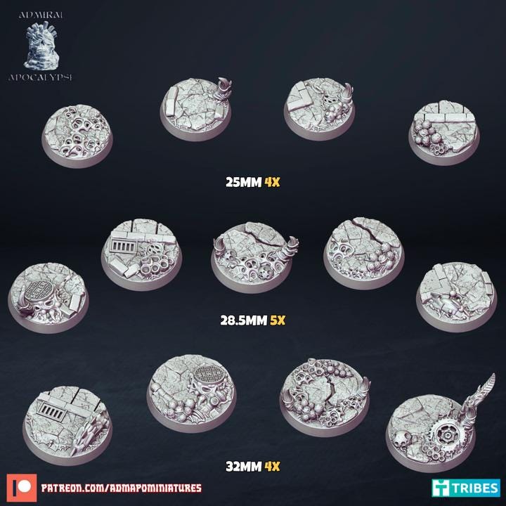 Alien Infestation Scenic Bases | Xenos Horror Sci-Fi Wargaming Bases | Admiral Apocalypse