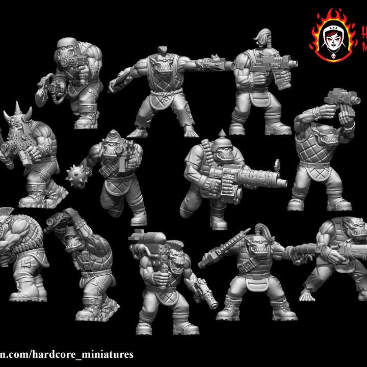 Modular Space Orks | Build-Your-Own Greenskin Warband | Hardcore Miniatures