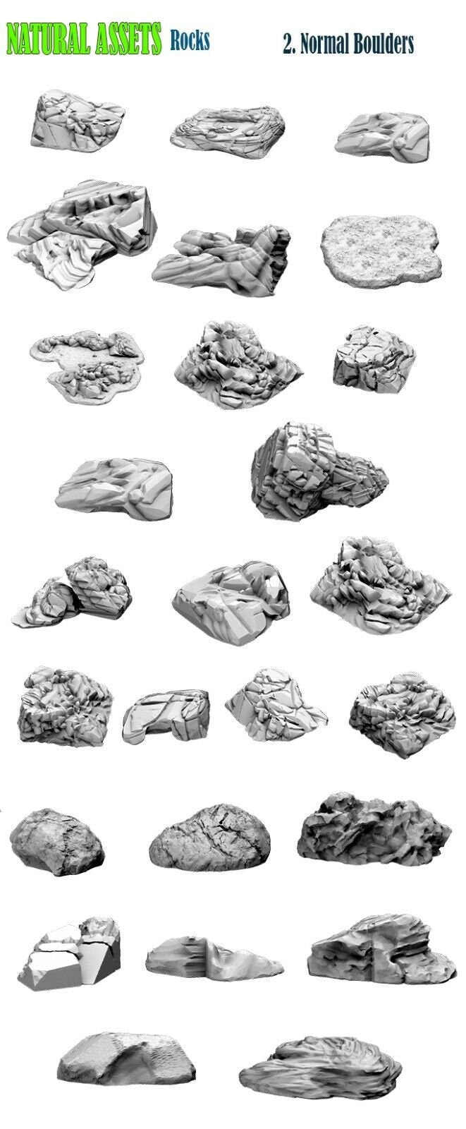 Resin Rocks & Stalagmites - Scatter Terrain for Wargaming & DnD