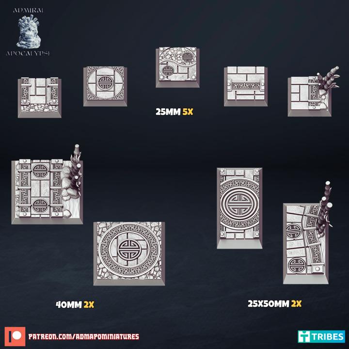 Asian Temple Scenic Bases | Eastern Fantasy Wargaming Bases | Admiral Apocalypse
