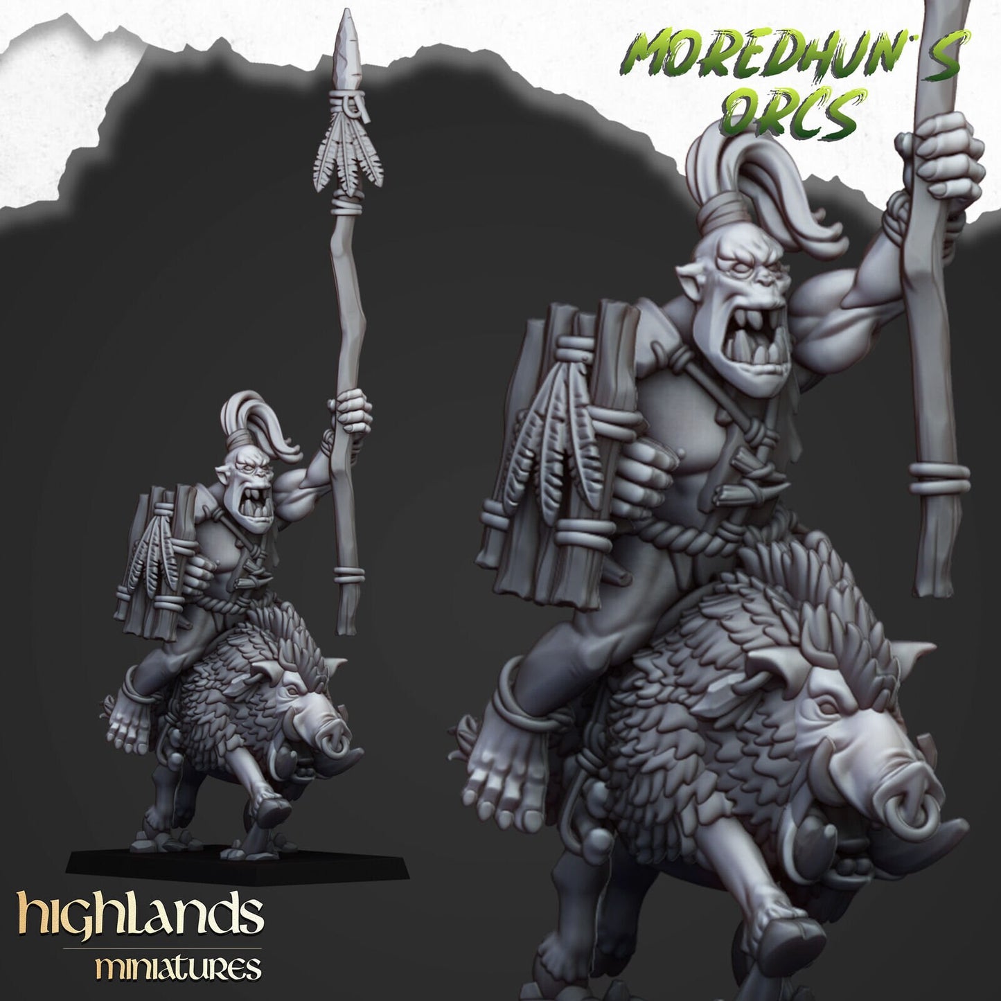 Moredhun's Cave Orc Boar Boys – Mounted Spear Cavalry