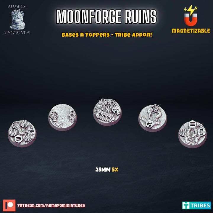 Machine Cult Scenic Bases | Industrial Sci-Fi Wargaming Bases | Admiral Apocalypse