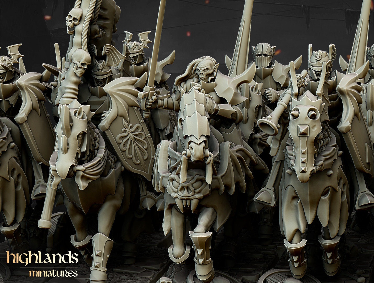 Transilvanya Vampire Knights (Mounted) | Transilvanya Army Collection | Highland Miniatures