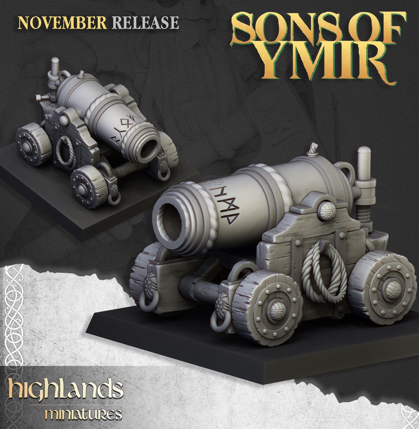 Dwarf Artillery Set | Sons of Ymir | Highland Miniatures