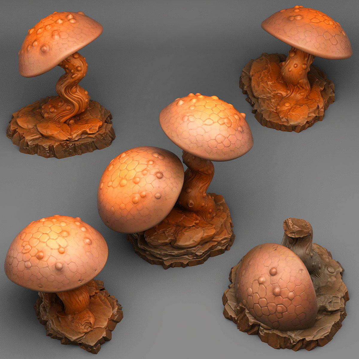 Cursed Mushroom Scatter Terrain | Fantastic Plants & Rocks | MTG Terrain & Scenery