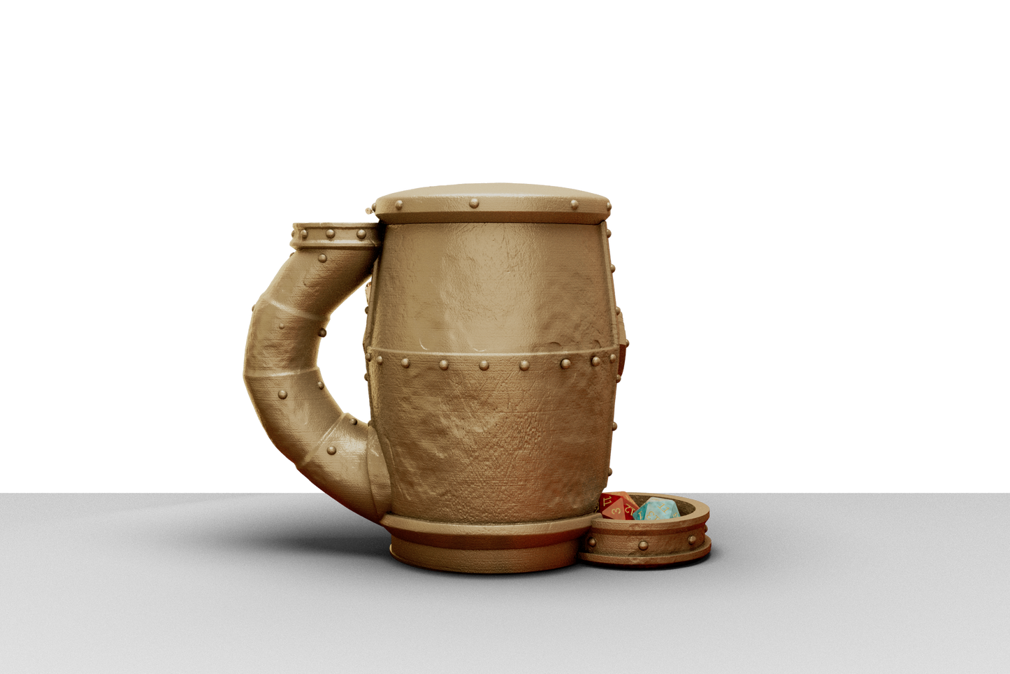 Medieval styled tankard dice towers