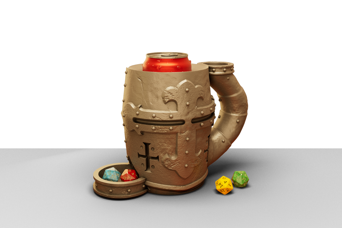 Medieval styled tankard dice towers
