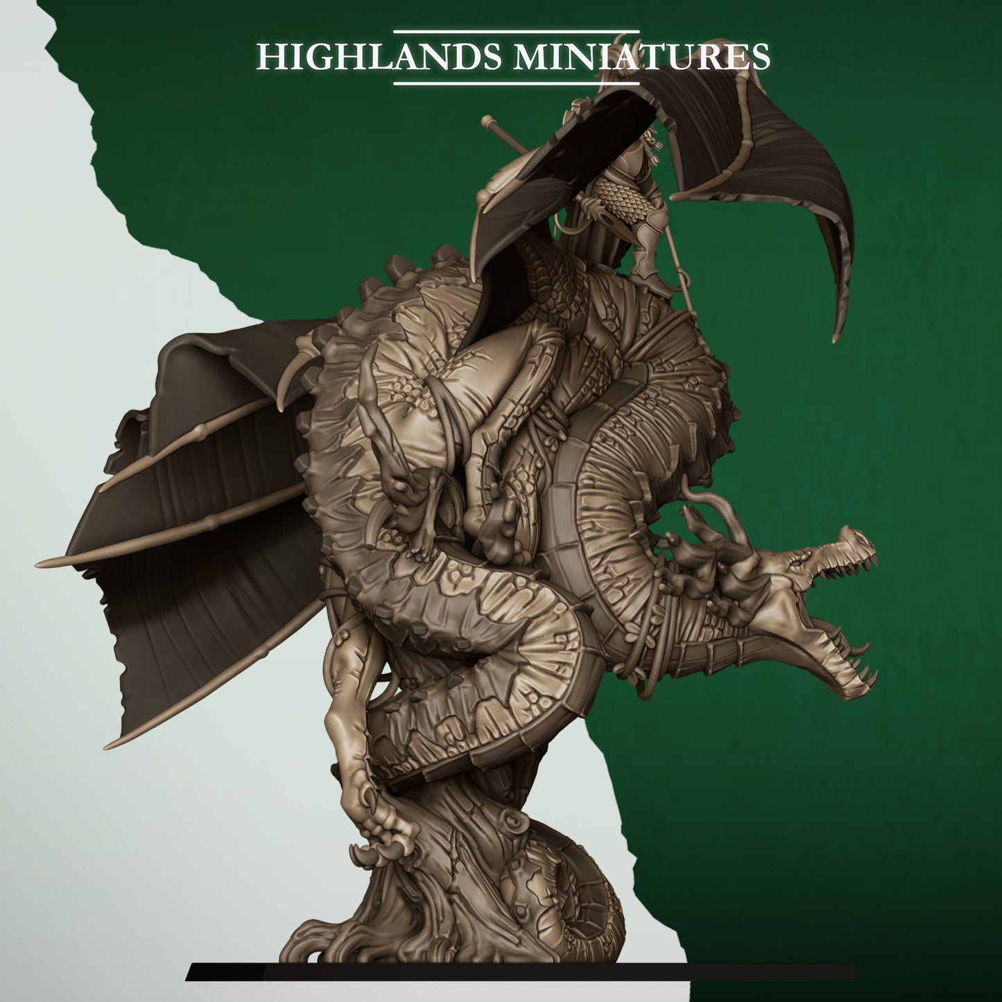 Feral Elves Lord on Dragon | Feral Elves Army Collection | Highland Miniatures