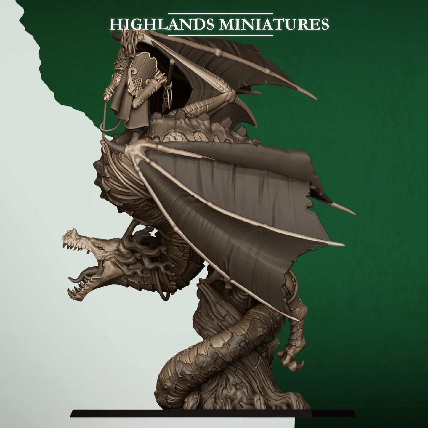 Feral Elves Lord on Dragon | Feral Elves Army Collection | Highland Miniatures